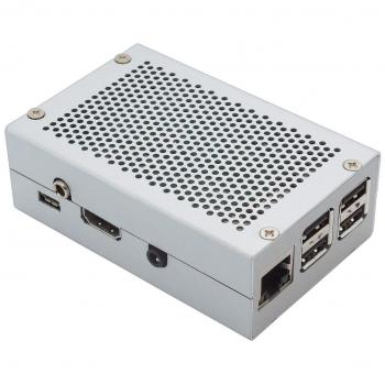 HiFiBerry DAC+ & Raspberry Pi 3/2B/B+ – Aluminiumgehäuse (Telefonjack), Silberfarben