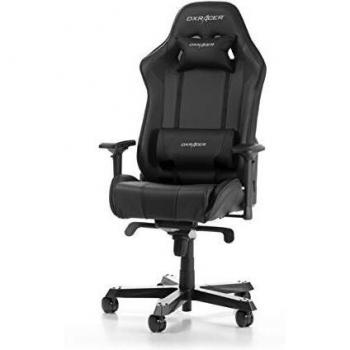 King K06 DX Racer – Sedia Gaming con Finta Pelle Nera (160‑195 cm)