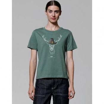 Frauenmode Shirt – Hirsch Muster #afts