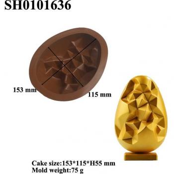 SHENHONG Easter Egg Chocolate Mold Silicone Bakeware