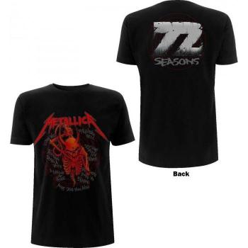 T-shirt Metallica Skull Cry 72 Seasons XL Nero Rosso