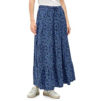 Damen Maxirock CECIL S38 – Blau Urban Navy, 100 % Viskose, bedruckt, elastischer Bund