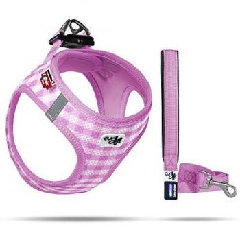 Curli Veste Geschirr Luftmaske + Standardleine – Pink Caro 2XS