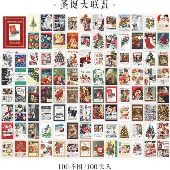 Diario de escritorio con 100 hojas y papel de feliz Navidad Retro
