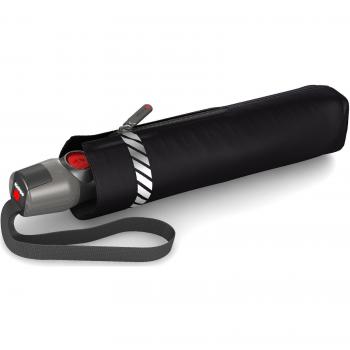 Knirps Duomatic Reflex‑Tasche – Auf‑Zu‑Schirm, 28 cm, schwarz, winddicht