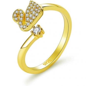 Bague ouverte en argent sterling, design cygne, zircon cristal, rose