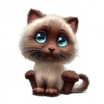 Cute Cat 3D Sticker