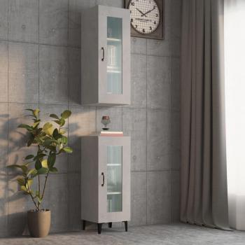 Concrete Grey Hanging Cabinet by vidaXL 34.5x34x90cm