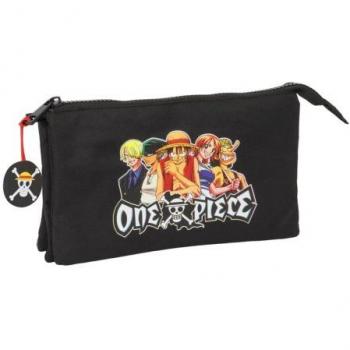 Portatodo One Piece Triple con Diseño Anime 22x12x3 cm
