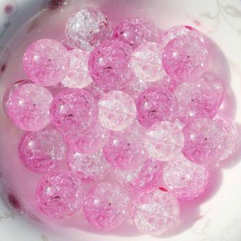 50PCs 10 Colors Acrylic Round Spacer Beads for Crafting 8mm