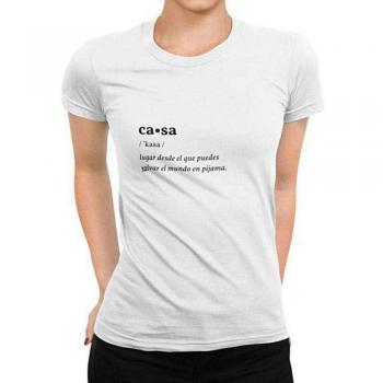 Camiseta blanca con estampado de Casa y Pandemia de Valores en talla L