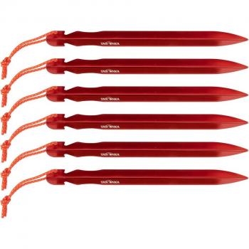 Zelthering Set 6 Stück V-förmig 17 cm rot