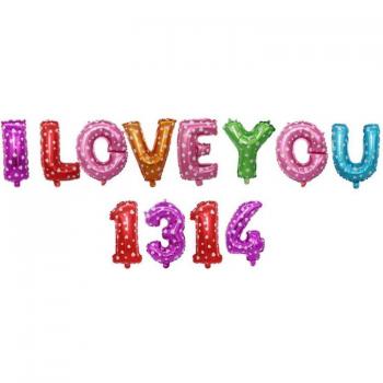 16-Inch I Love You Number Balloons