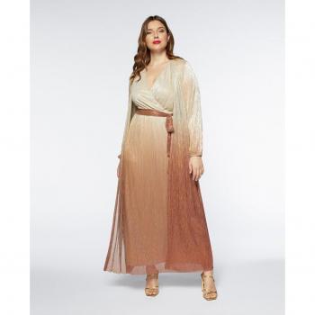 Blusa larga abierta con efecto sombreado y degradado