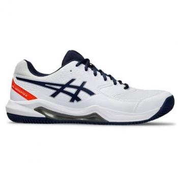 ASICS Gel-Dedicate 8 Tennisschuhe Herren Sandplatz Weiß Blau