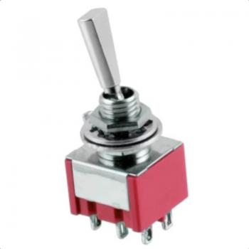 Allparts Chrome Flat Bat ON-OFF-ON Mini Switch