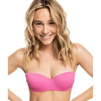 Roxy Ribbed Love Bikini Top Pink Guava Female S