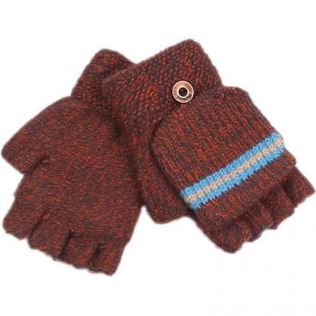 Children's Winter Half Finger Knit Gloves