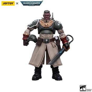 Figura de acción Joy Toy Warhammer 40k 1/18 Astra Militarum Cadian Command Squad Comandante con espada de poder 12 cm