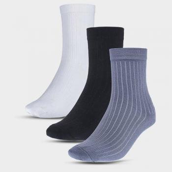 Children’s Above-the-Ankle Organic Cotton Sock Set – 4F, 3-Pack, Rainbow Mix