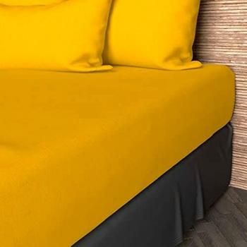 Set di Lenzuolo Giallo 90x190 CM Tinta Unita