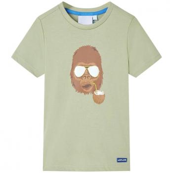 T-shirt Enfant Manches Courtes Kaki 104