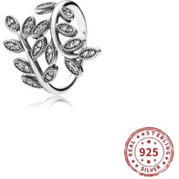 Anillo Mujer “Brillantes Hojas” 925 Plateado