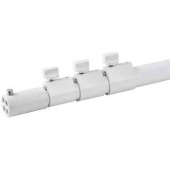Wentex Gardinen-Stange 180‑500 cm, horizontal, pulverbeschichtet in Weiß – Pipe & Drape Modell