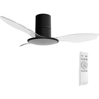 Ventilador de Techo Negro 3 Aspas Universal Blue con Luz LED