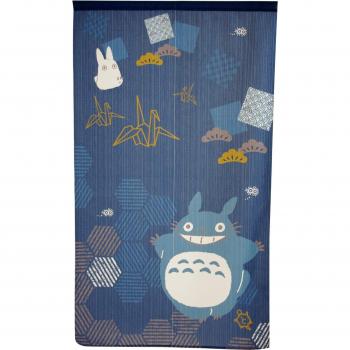 Tsurukame Hanahana Noren Blau 85x150 cm – Totoro Glücks‑Einladung