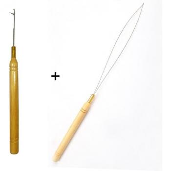 Hair Extension Loop Tool with Micro Rings and Needle Threader
