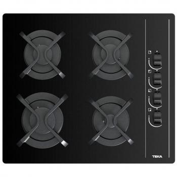 Teka Table de cuisson à gaz noir, 4 brûleurs, 60 cm (GBC 64002)