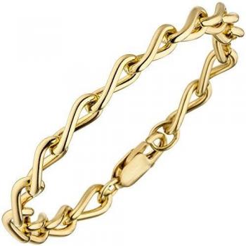 JOBO Gold vergoldetes Panzerarmband 19 cm aus 925 Silber