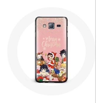 Demon Slayer Merry Christmas Hülle für Samsung Galaxy J3 2016 Anime Manga