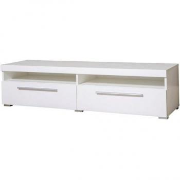 TV-Kommode INOSIGN India 140 cm – Offene Fächer, weiß/weiß hgl
