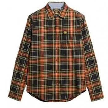 Camicia a Maniche Lunghe Lumberjack Check Nero Ecologico