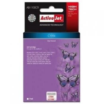 Cartucho de Tinta Activejet Ab-1100Cr para Brother Lc980C / Lc1100C, Cian