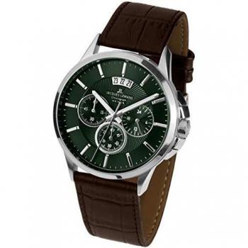 JACQUES LEMANS Sydney Chronograph – „Massiv Edelstahl Herrenuhr mit Leder»