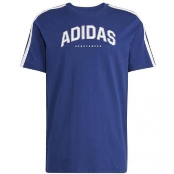 Maglia adidas Collegiate Graphic Blu Scuro e Bianco