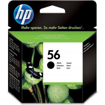HP 56 Black Ink Cartridge (19 ml, 520 pages)