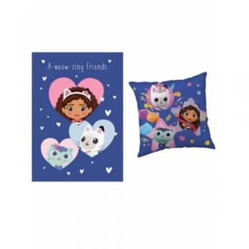 SET MANTA POLAR CON COJÍN GABBY´S DOLLHOUSE DE NEW IMPORT