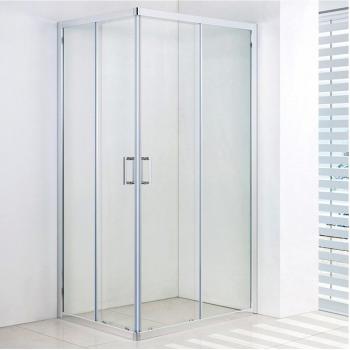 Box doccia 2 lati scorrevole a doppia porta trasparente 6mm h185 horn 70x70