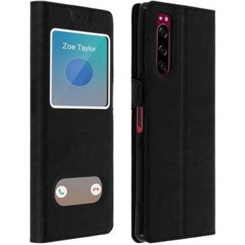 Cover Silicona Bifocal para Sony Xperia 5 – Tono Sombra Negra