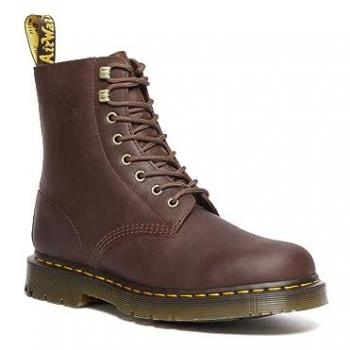 Brown Dr Martens 1460 Pascal Outlaw Women's Fleece Lined Boots