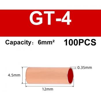 Terminal à pression en cuivre rouge GT, connecteur rapide, manchon de protection, 5/3/4/5/6/8 mm2, 2 pièces