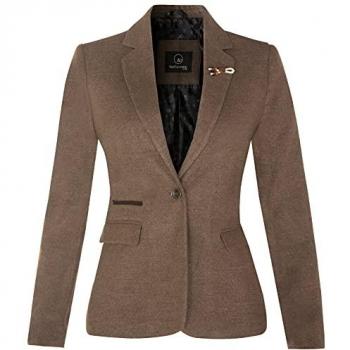 TruClothing Vintage 1920s Herringbone Light Brown Blazer – Tan Canvas, UK 20