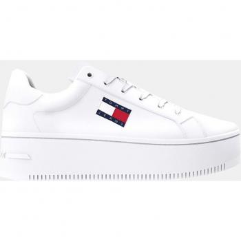 Scarpe Tommy Jeans Flatform Essential bianco puro donna