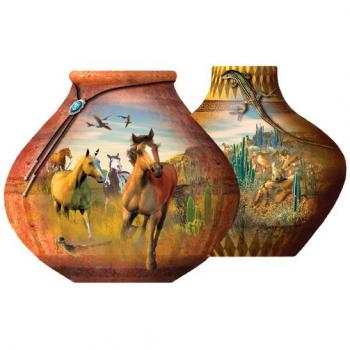 Adult 1000‑Piece Southwestern Pot Jigsaw by SunsOut – Special Shape Edition