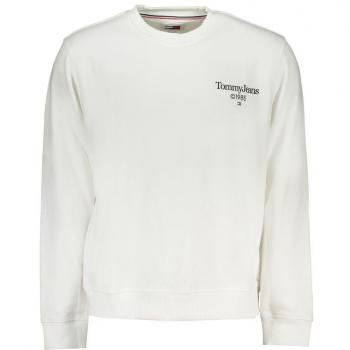 Blanc Tommy Jeans Sweat coton biologique manches longues pour hommes