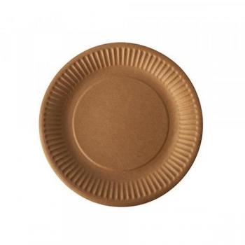 Pure Kartonnen Bordjes Ø 19 cm Bruin 50 Stuks